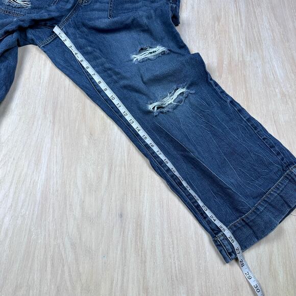 Lane Bryant Pull On Wide Leg Distressed Ripped Drawstring Elastic Waist Jeans 16 - Picture 13 of 16